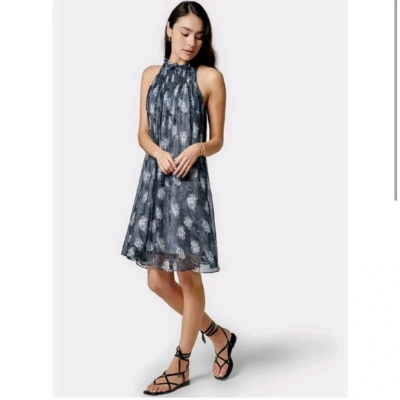 Joie Thelen Mini Swing Dress Baltic Print JE6000PR Sz S - Picture 8 of 11